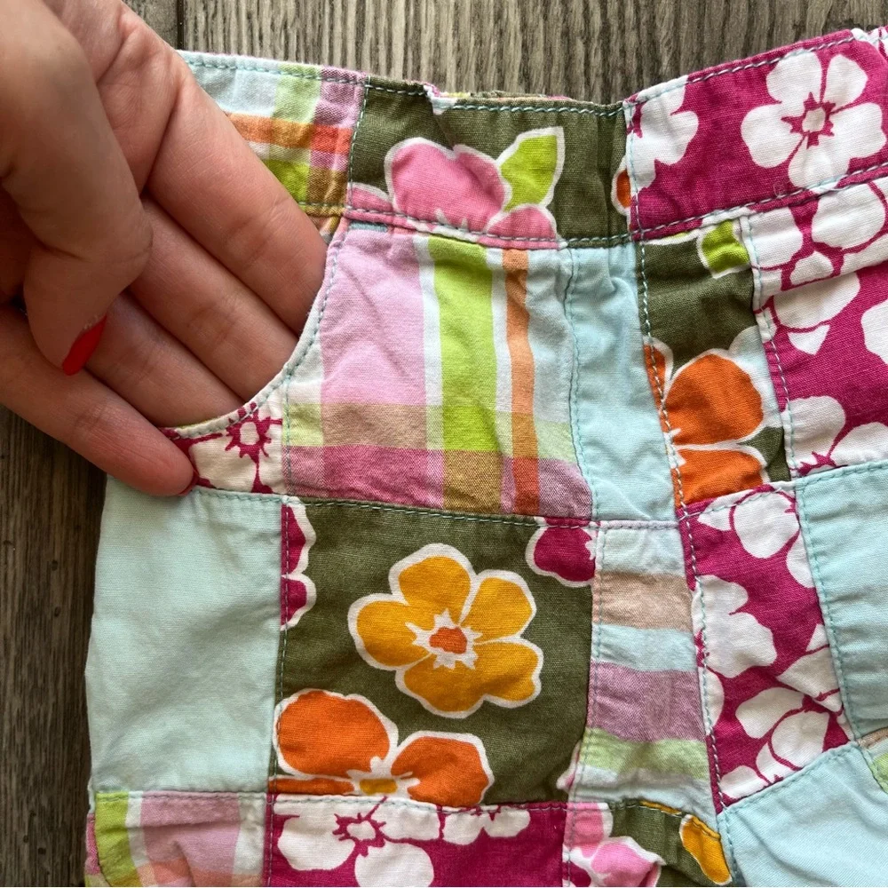 Gymboree Baby Girl Hibiscus Plaid Shorts Size 6-12 Months